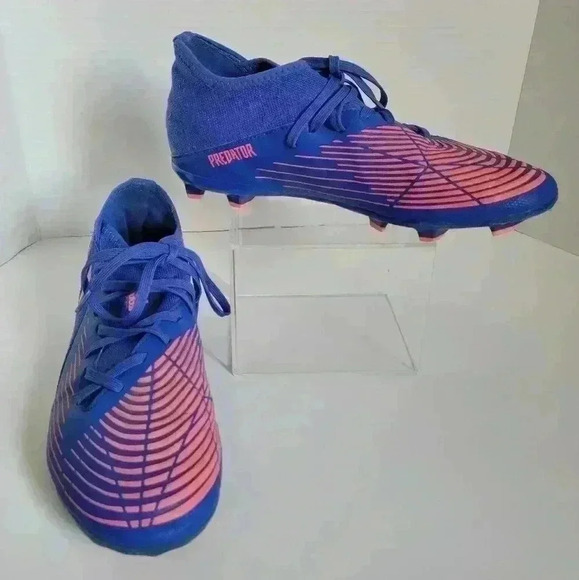 Adidas Predator Edge.3 Sz 5.5 FG Blue Youth Soccer Football Cleats GW2361 - Picture 2 of 14